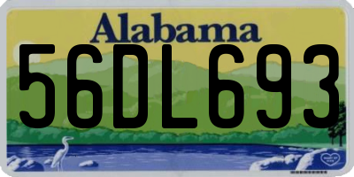 AL license plate 56DL693