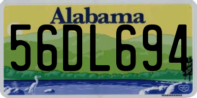 AL license plate 56DL694