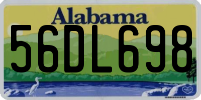 AL license plate 56DL698