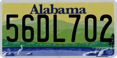 AL license plate 56DL702