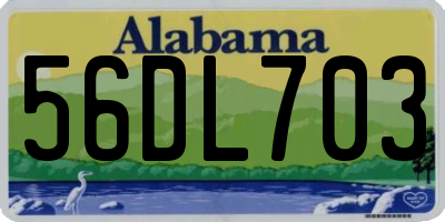 AL license plate 56DL703