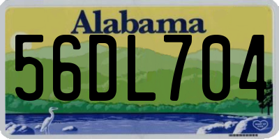 AL license plate 56DL704