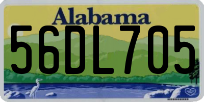 AL license plate 56DL705