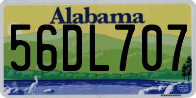 AL license plate 56DL707