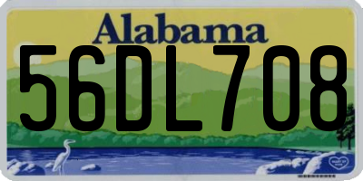 AL license plate 56DL708