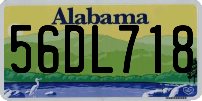 AL license plate 56DL718