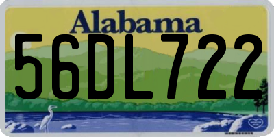 AL license plate 56DL722