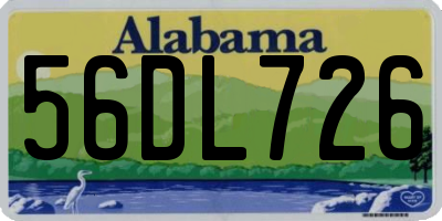 AL license plate 56DL726