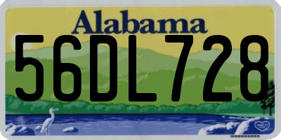 AL license plate 56DL728