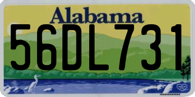 AL license plate 56DL731