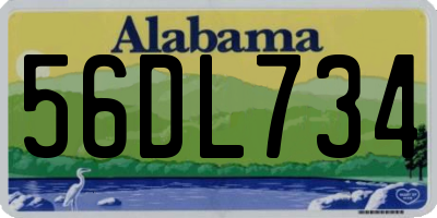 AL license plate 56DL734