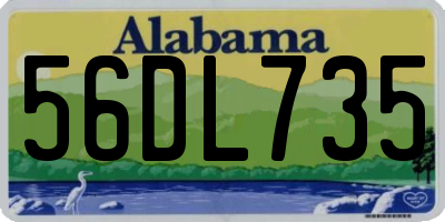 AL license plate 56DL735