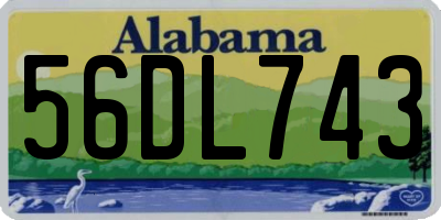 AL license plate 56DL743