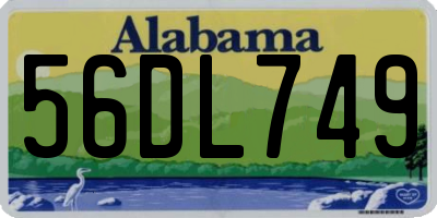 AL license plate 56DL749