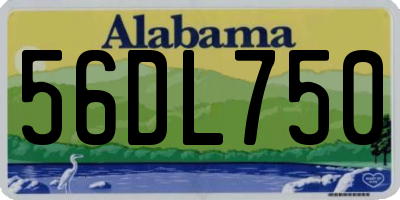 AL license plate 56DL750