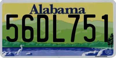 AL license plate 56DL751