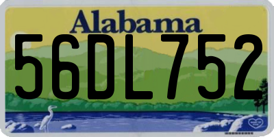 AL license plate 56DL752