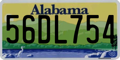 AL license plate 56DL754