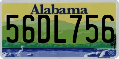 AL license plate 56DL756