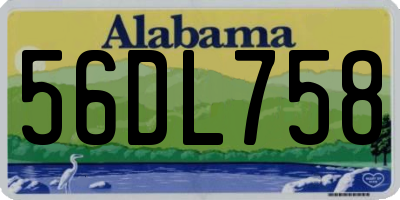 AL license plate 56DL758