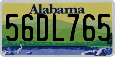 AL license plate 56DL765