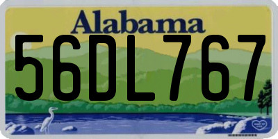 AL license plate 56DL767