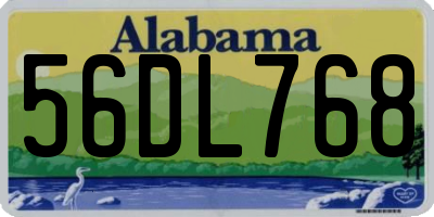 AL license plate 56DL768
