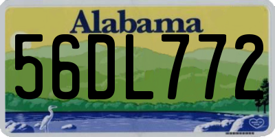 AL license plate 56DL772
