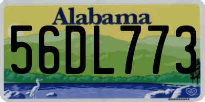 AL license plate 56DL773