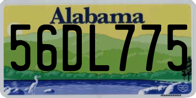 AL license plate 56DL775