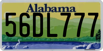 AL license plate 56DL777