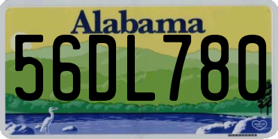 AL license plate 56DL780