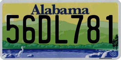 AL license plate 56DL781