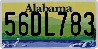 AL license plate 56DL783