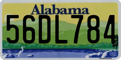 AL license plate 56DL784