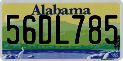 AL license plate 56DL785