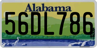 AL license plate 56DL786