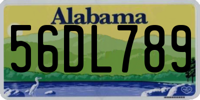 AL license plate 56DL789
