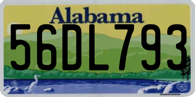 AL license plate 56DL793