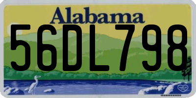 AL license plate 56DL798