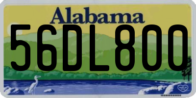 AL license plate 56DL800