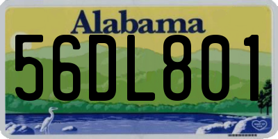 AL license plate 56DL801