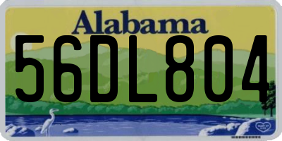 AL license plate 56DL804
