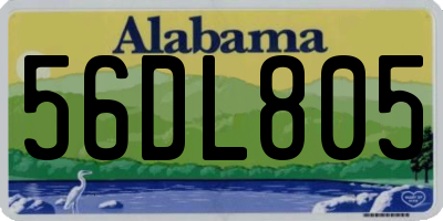 AL license plate 56DL805