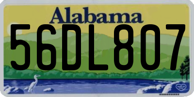 AL license plate 56DL807