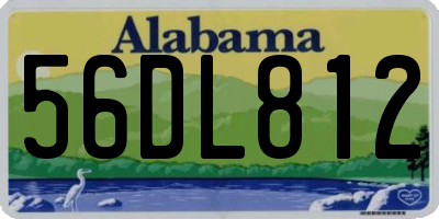 AL license plate 56DL812