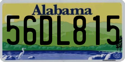 AL license plate 56DL815
