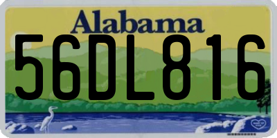 AL license plate 56DL816