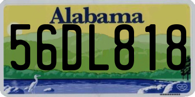 AL license plate 56DL818