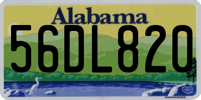 AL license plate 56DL820